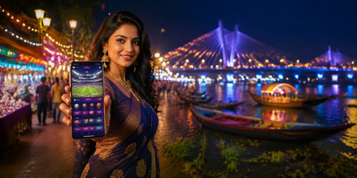 সুন্দরবনের কাছে বিচে মোবাইলে স্পোর্টস বেটিং করছেন ব্যবহারকারী